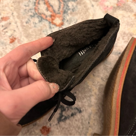 Navy Suede Ankle Boots - Picture 3 of 6